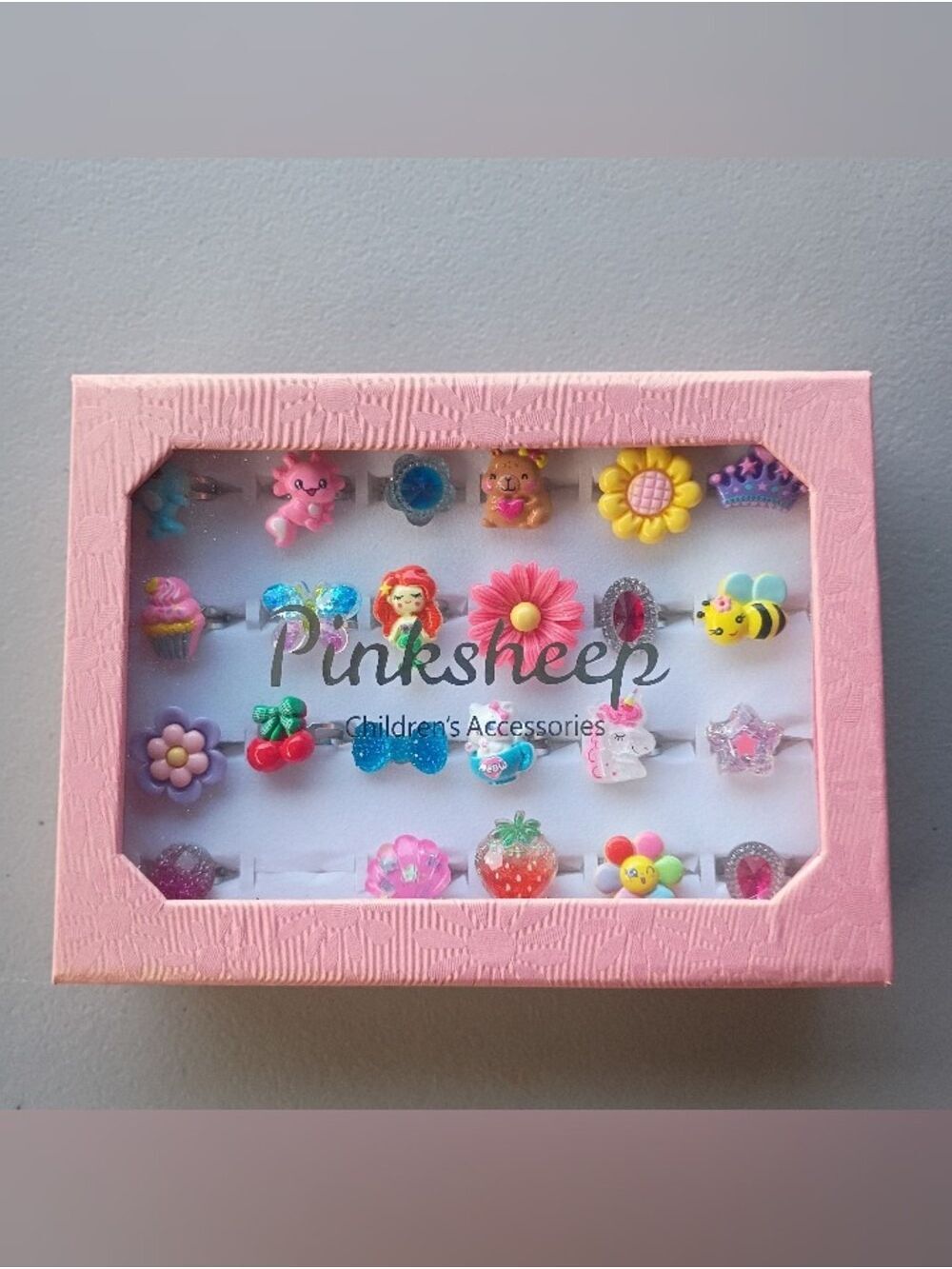 23 Piece Children's Accessory Adjustable Size Ring Set